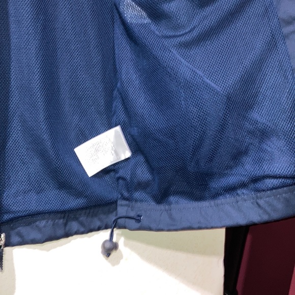 Mens NIKE FullZip NavyBlue WINDBREAKER w/ mesh lining and drawstring bottom Sz M - Picture 3 of 5